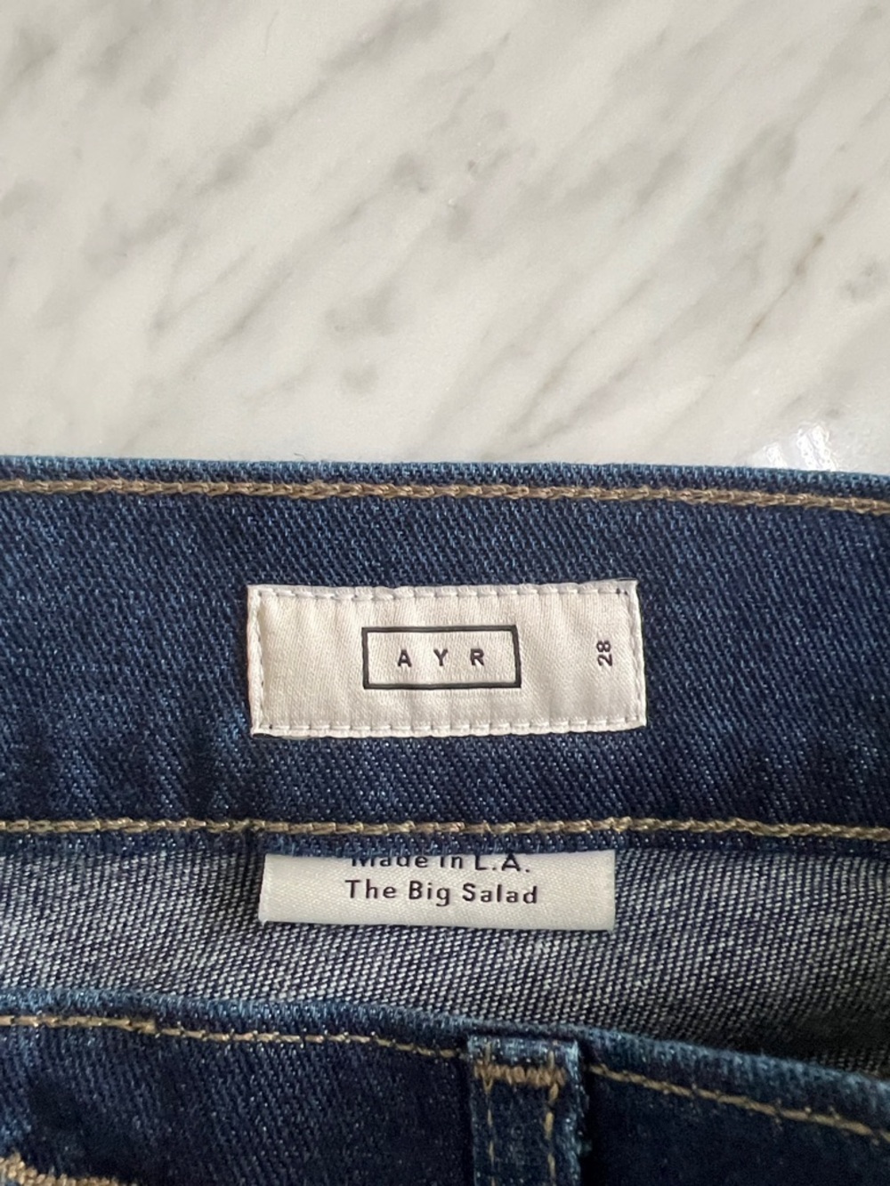 AYR Wide-Leg High-Rise Jeans in Deep Blue - Picture 2 of 14